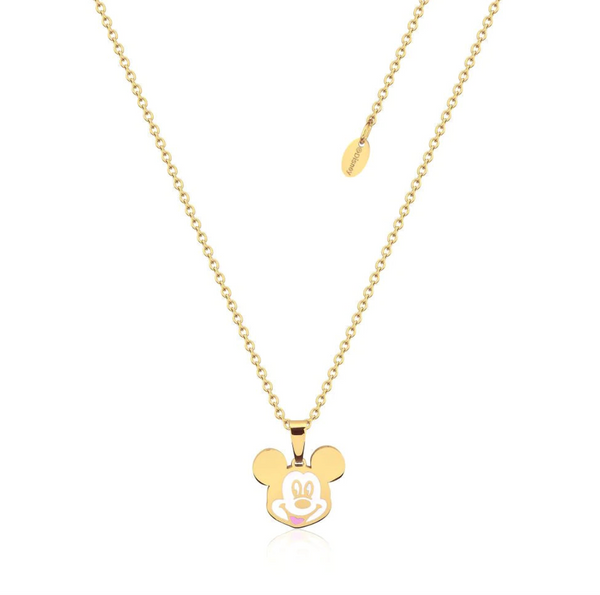 Mickey Mouse Enamel Head - Necklace & Earring - 2 colours available