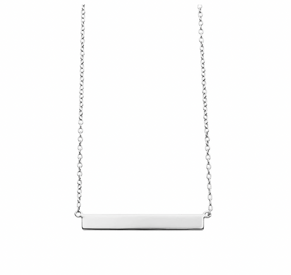 Necklace-  Narrow Plate Necklace (engravable)