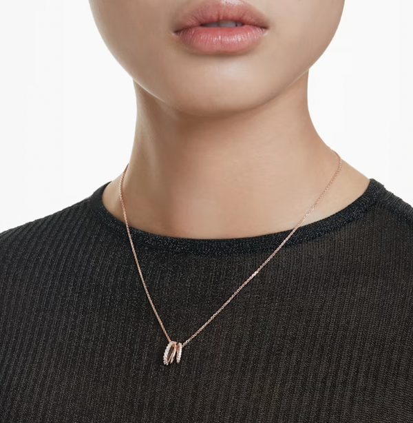 Hyperbola 3 Hoop Rosegold Necklace