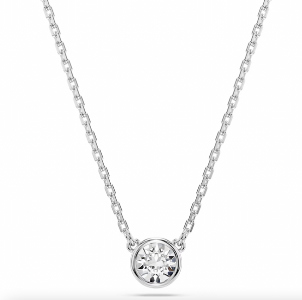 Imber Round Bezel Set Silver Pendant