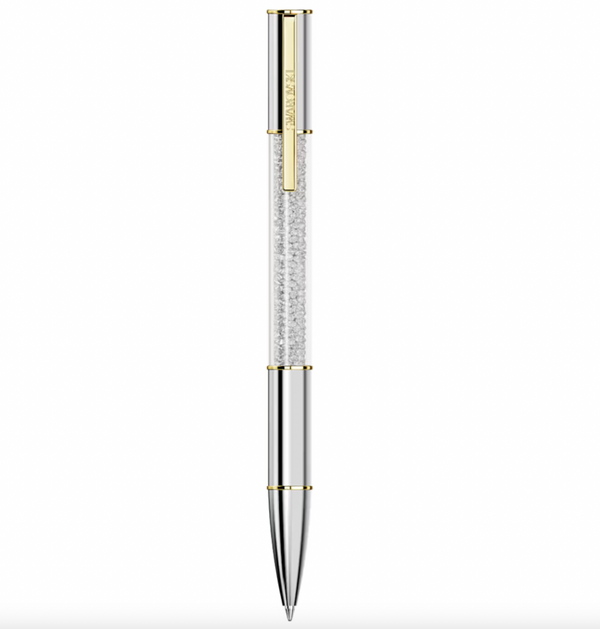 Lustre Crystalline Ballpoint Pen - Silver Tone & Mixed Metal
