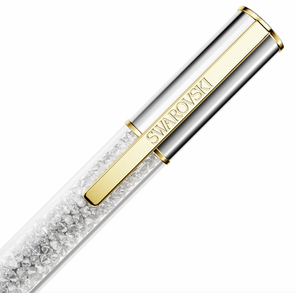 Lustre Crystalline Ballpoint Pen - Silver Tone & Mixed Metal