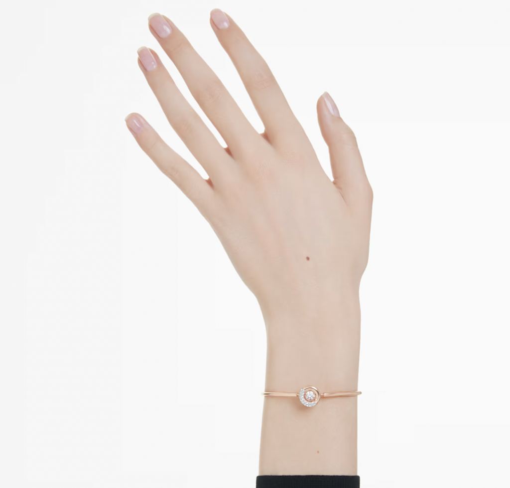 Dextera Round Cut White, Rosegold Tone Bracelet