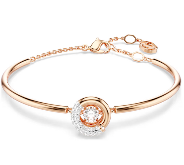 Dextera Round Cut White, Rosegold Tone Bracelet