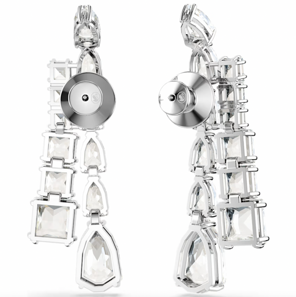 Matrix Mixed Cuts, White Drop Earring