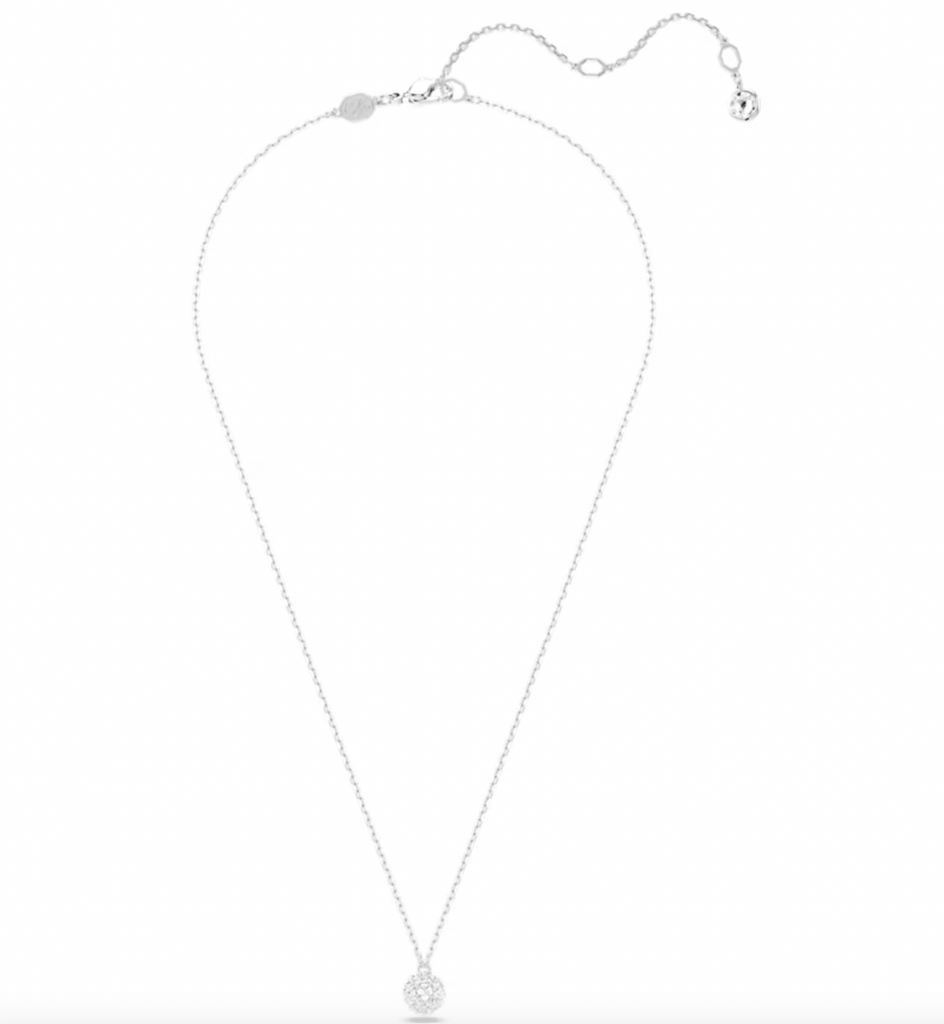 Dextera Round Cut Sphere, White Necklace