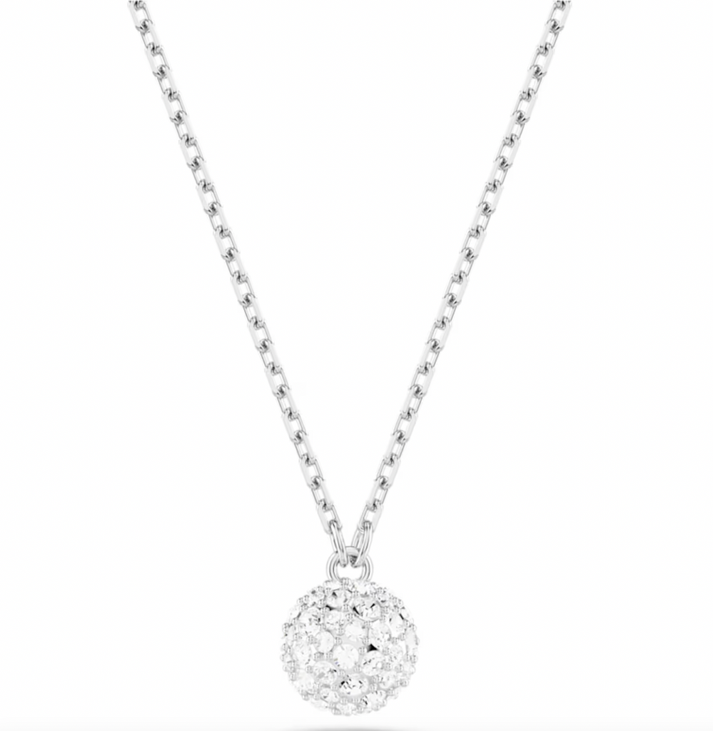 Dextera Round Cut Sphere, White Necklace