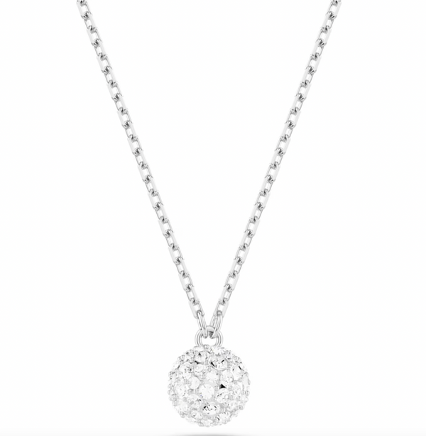 Dextera Round Cut Sphere, White Necklace