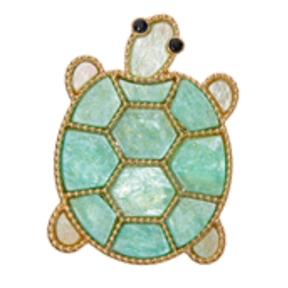 SIA Green Turtle Brooch