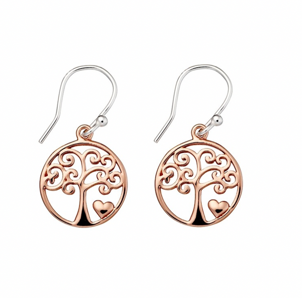 Earring - Tree of Life Drop Rosegold Earrings