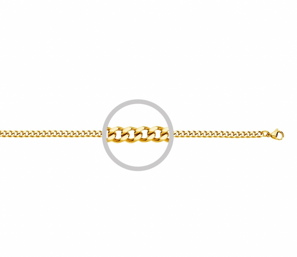 Chain- 4.5mm Stainless Steel Curb Link (2 colours & 3 sizes)