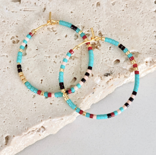 Corsica - Turquoise Earthy Tones Earrings