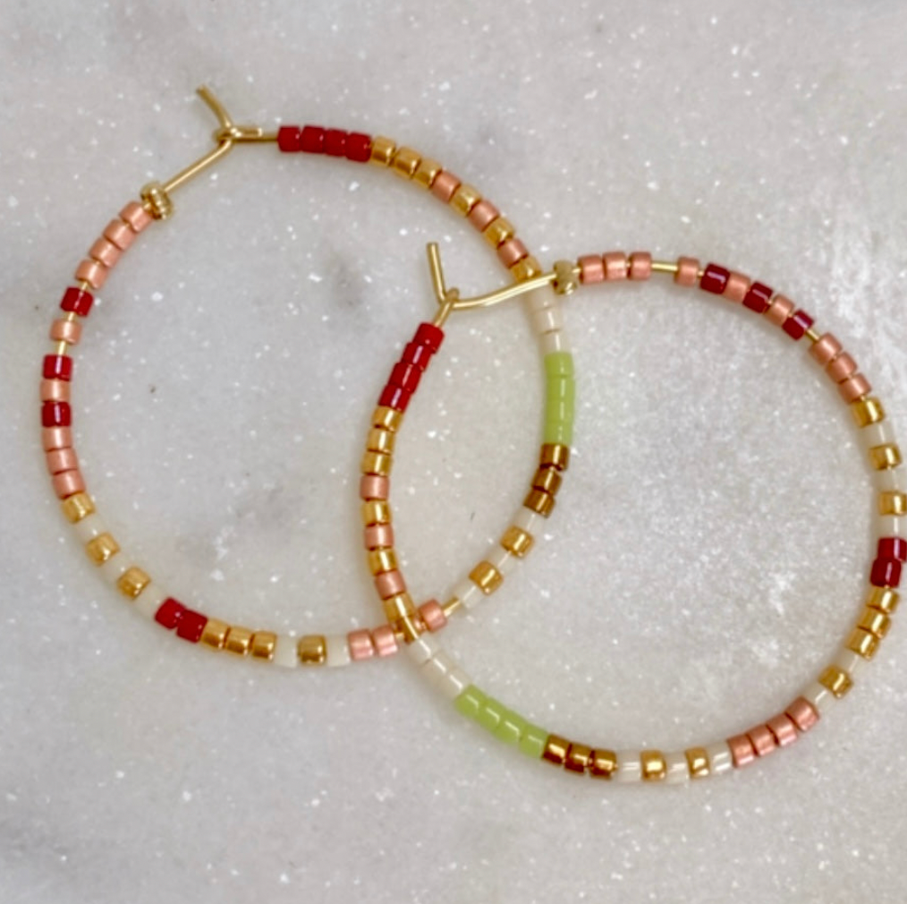 Corsica - Mixed Ruby & Lime Earrings