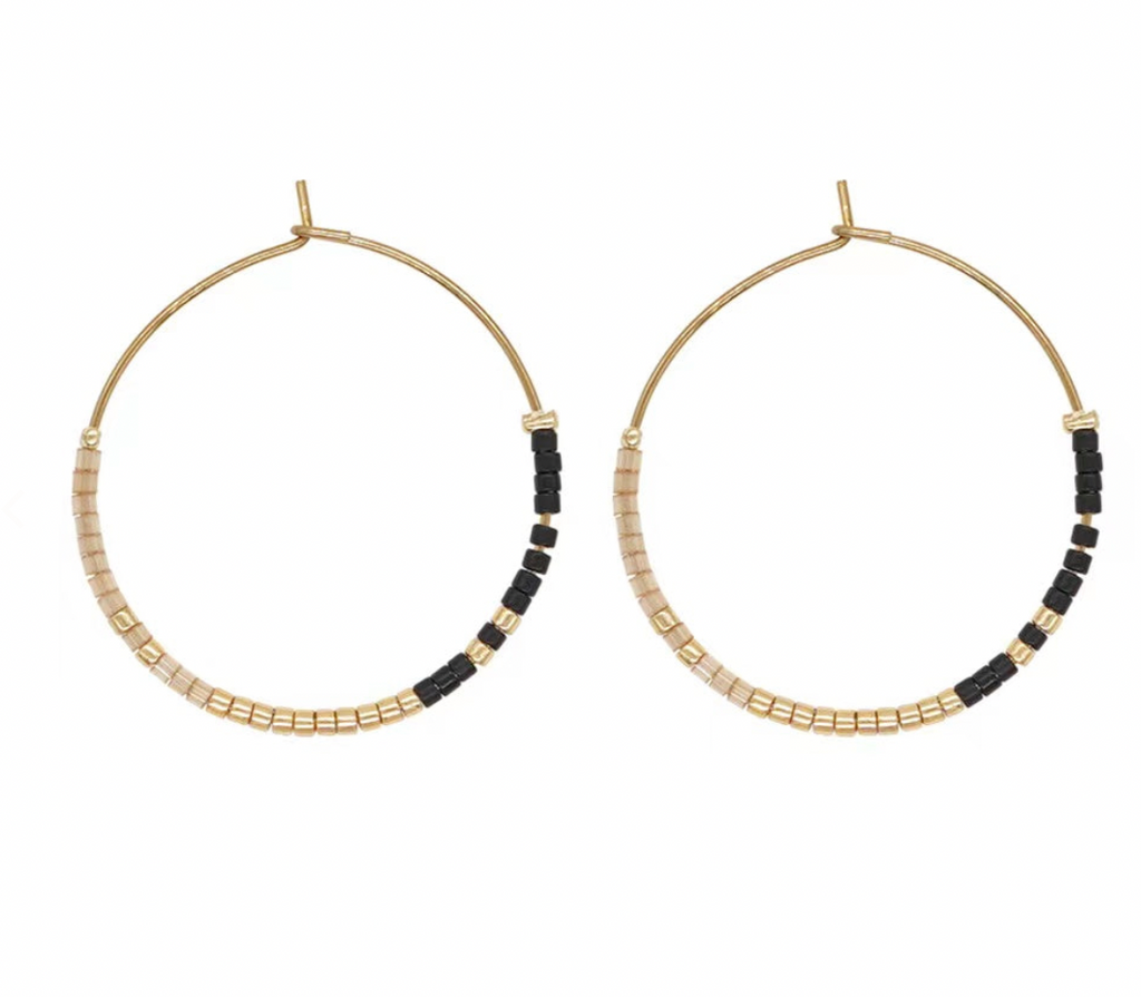 Corsica - Black & Gold Earrings
