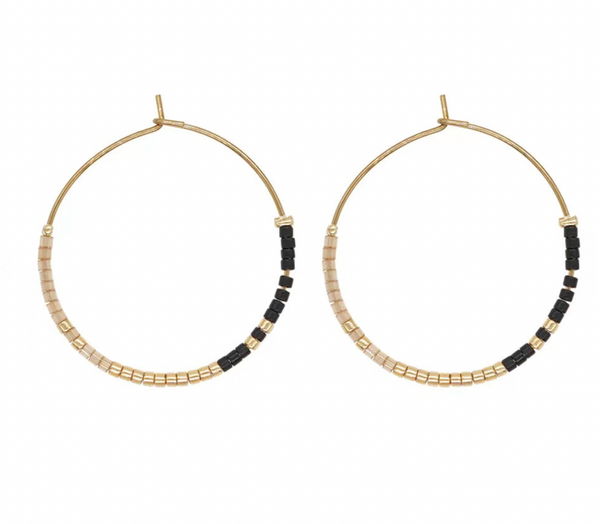 Corsica - Black & Gold Earrings