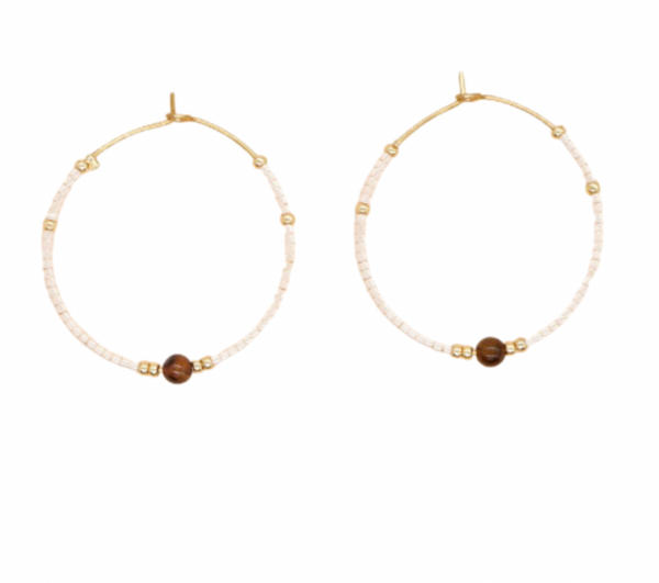 Seline Hoop - Milk Earrings