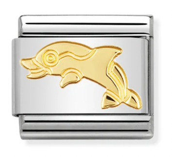 Water Animals - Dolphin Gold Charm