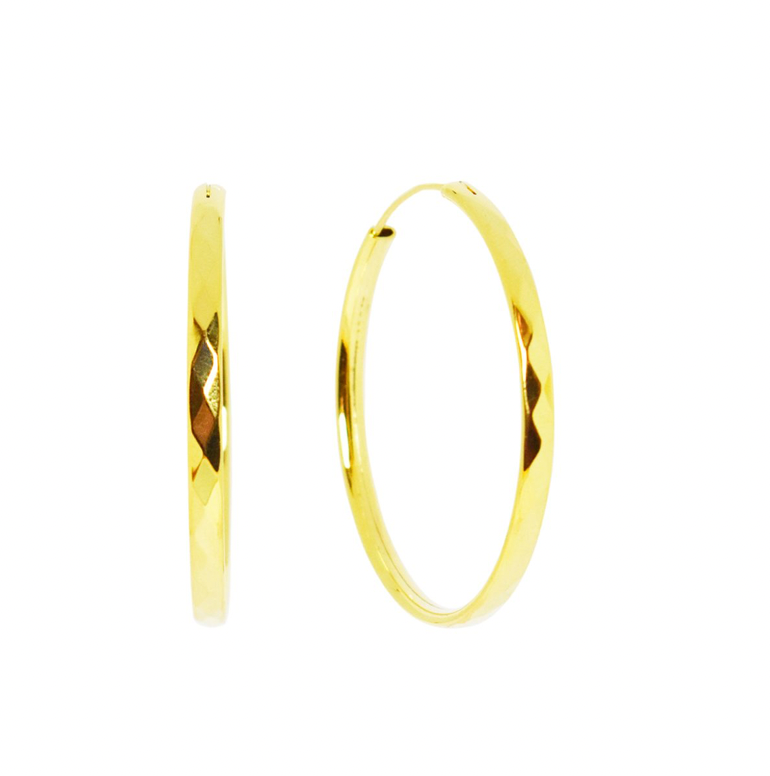 60mm Hammered Hoop Earrings - 2 colours