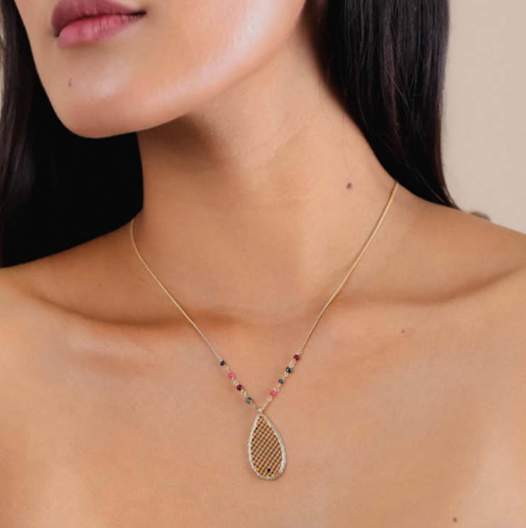 ROMY Open-Work Drop Necklace