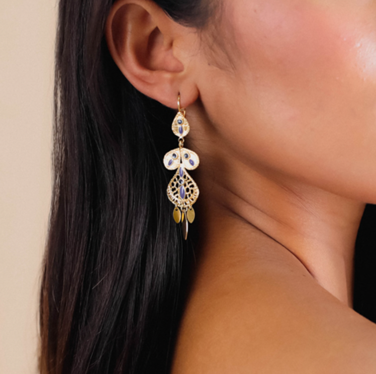 NAOMIE Long French Hook Earrings