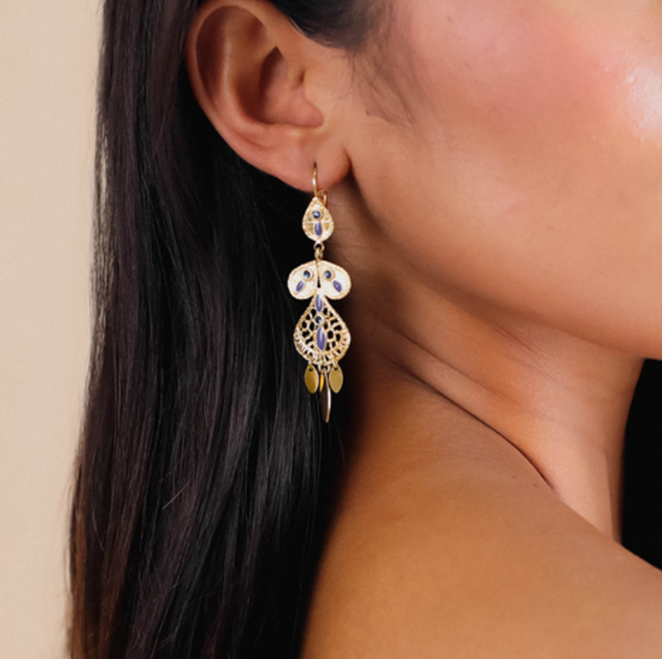 NAOMIE Long French Hook Earrings