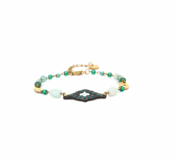 TALULAH shell + looped bead bracelet