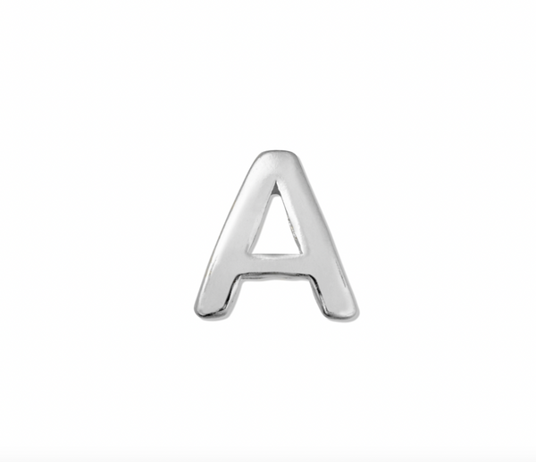 Earrings - Mini Initial Silver Studs