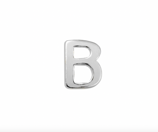 Earrings - Mini Initial Silver Studs