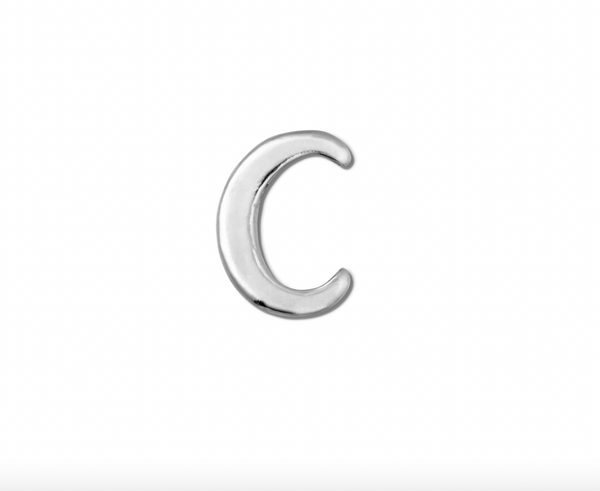 Earrings - Mini Initial Silver Studs
