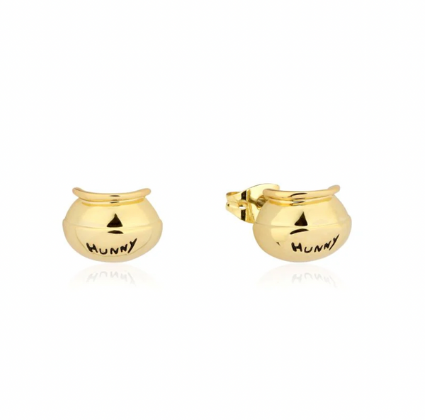 Winnie the Pooh - Honey Pot - Gold & Silver Stud Earrings