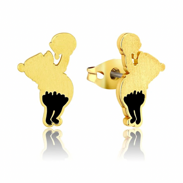 Winnie the Pooh Hunny Drip Stud Earrings - Gold & Silver Stud Earring