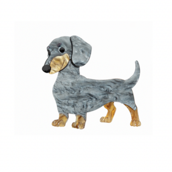 SIA Grey Dog Brooch