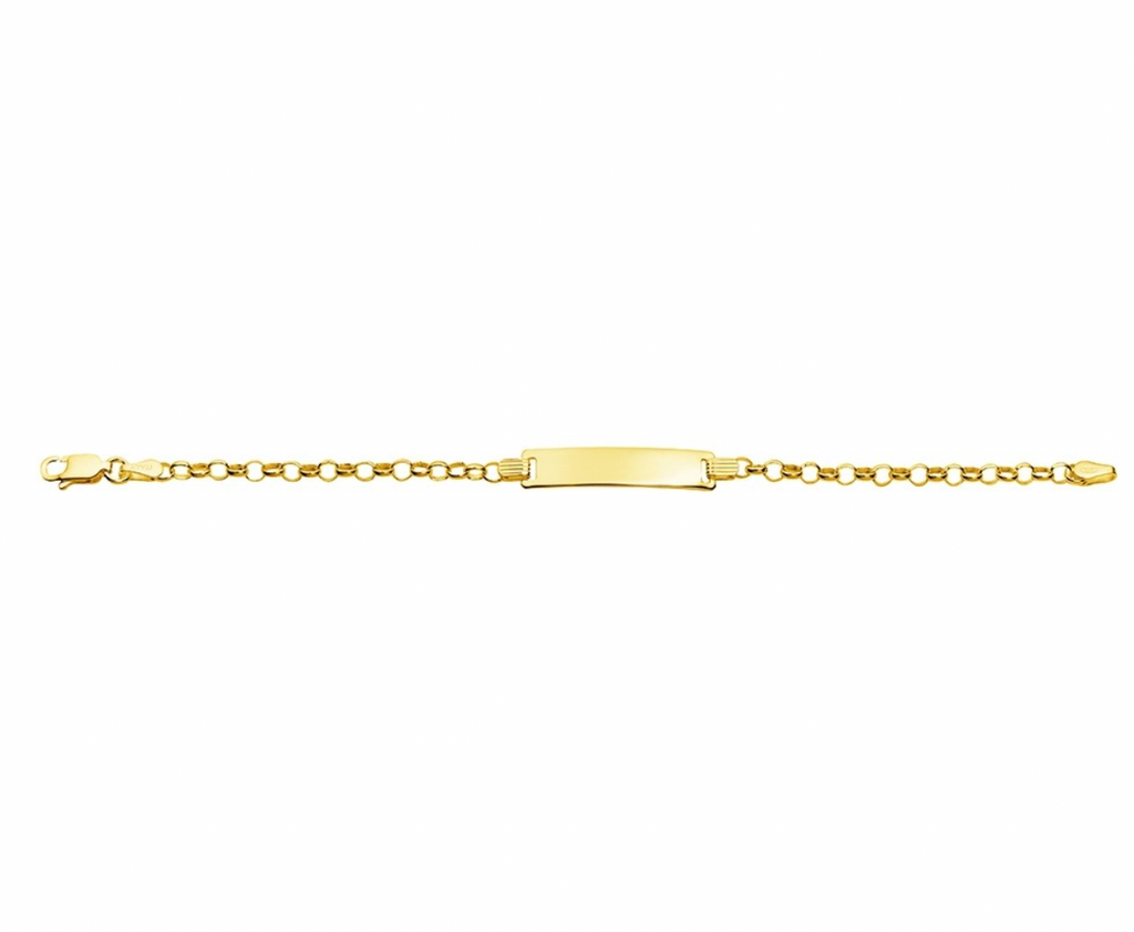Tiny Treasures Gold Plated Baby ID Plate Bracelet