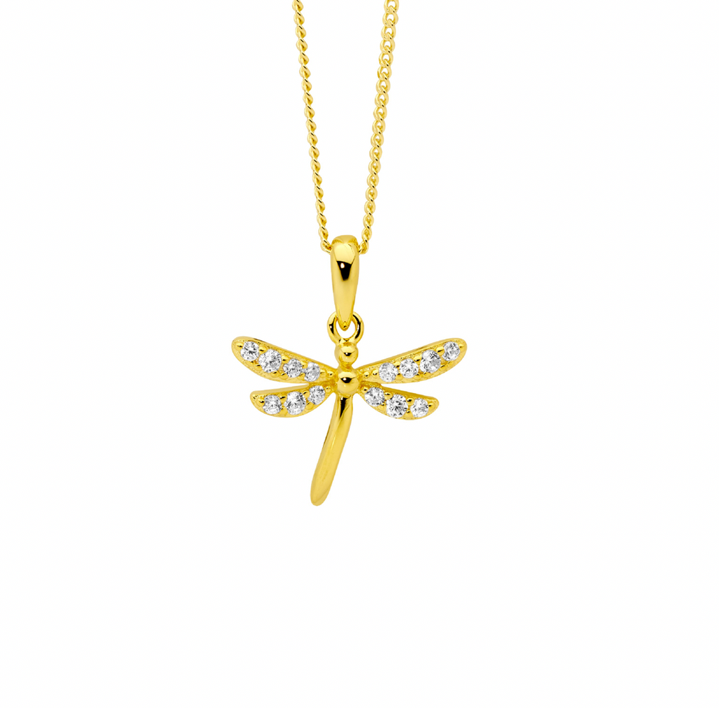 Dragonfly with CZ Pendant - 2 Colours