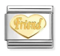 Symbol - Friend Heart Gold Charm