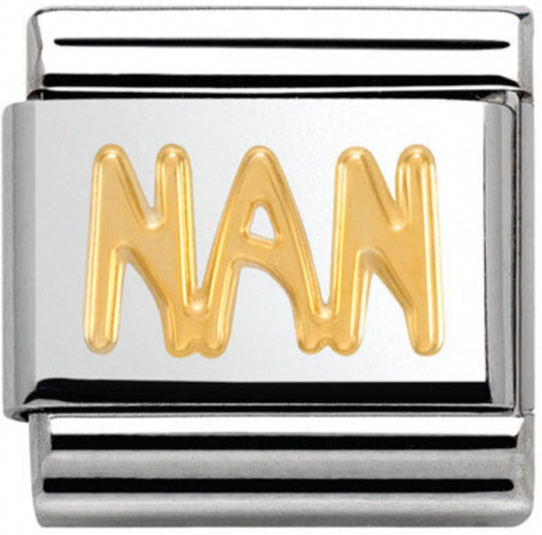Family - Nan Writing Gold Charm
