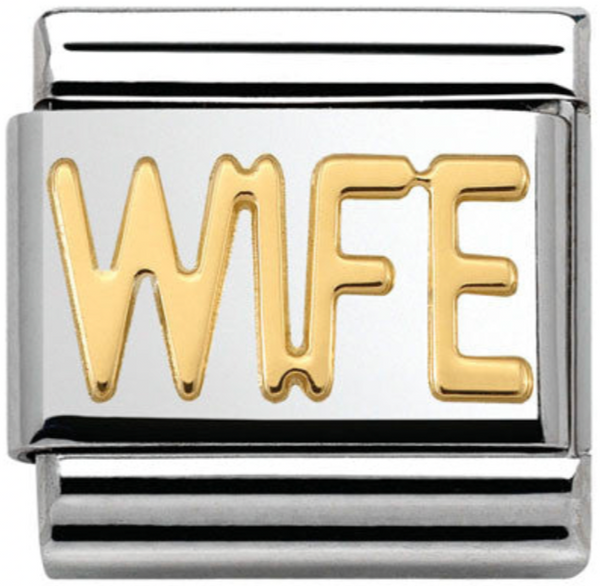 Family - Wife Writing Gold Charm