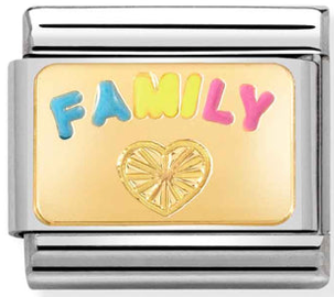 Family - Rainbow Family Gold Charm