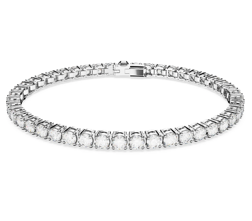 Matrix Round Cut, White Tennis Bracelet