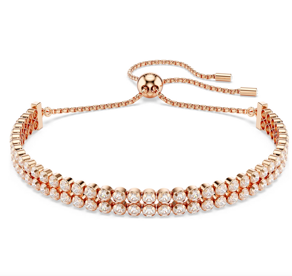 Matrix Round Cut Double Rosegold Tennis Bracelet