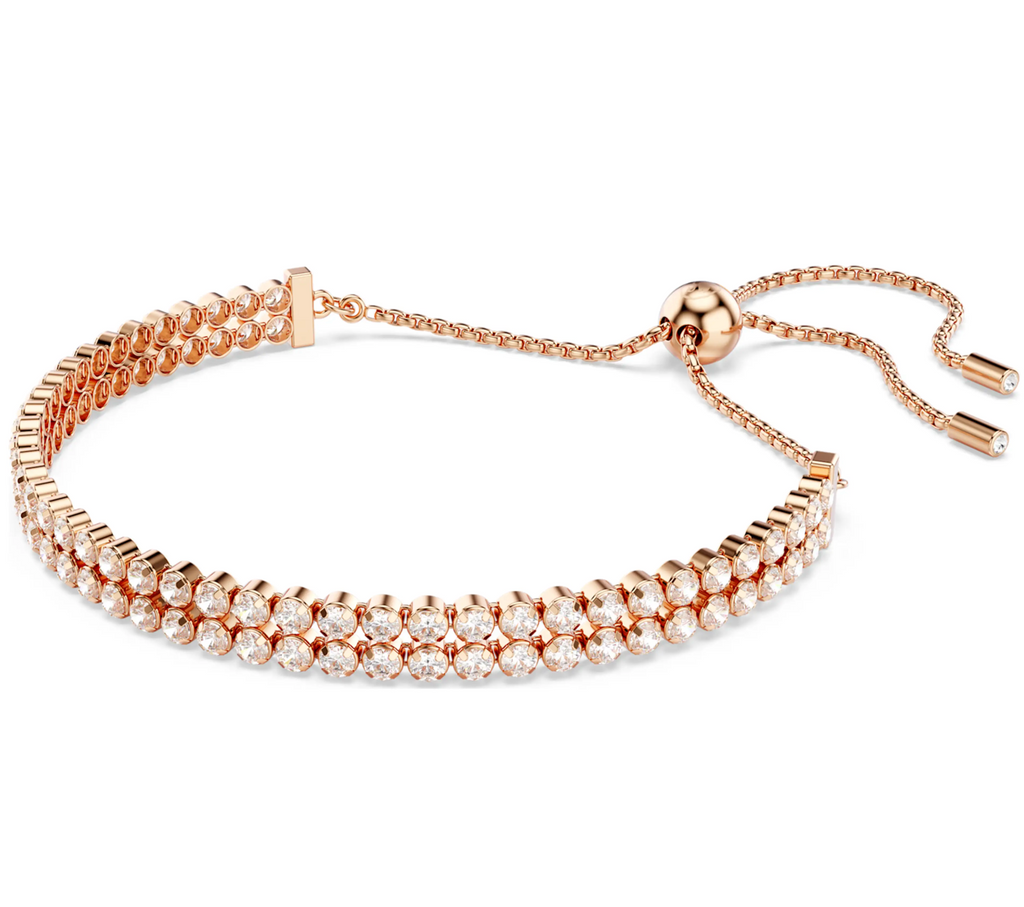 Matrix Round Cut Double Rosegold Tennis Bracelet
