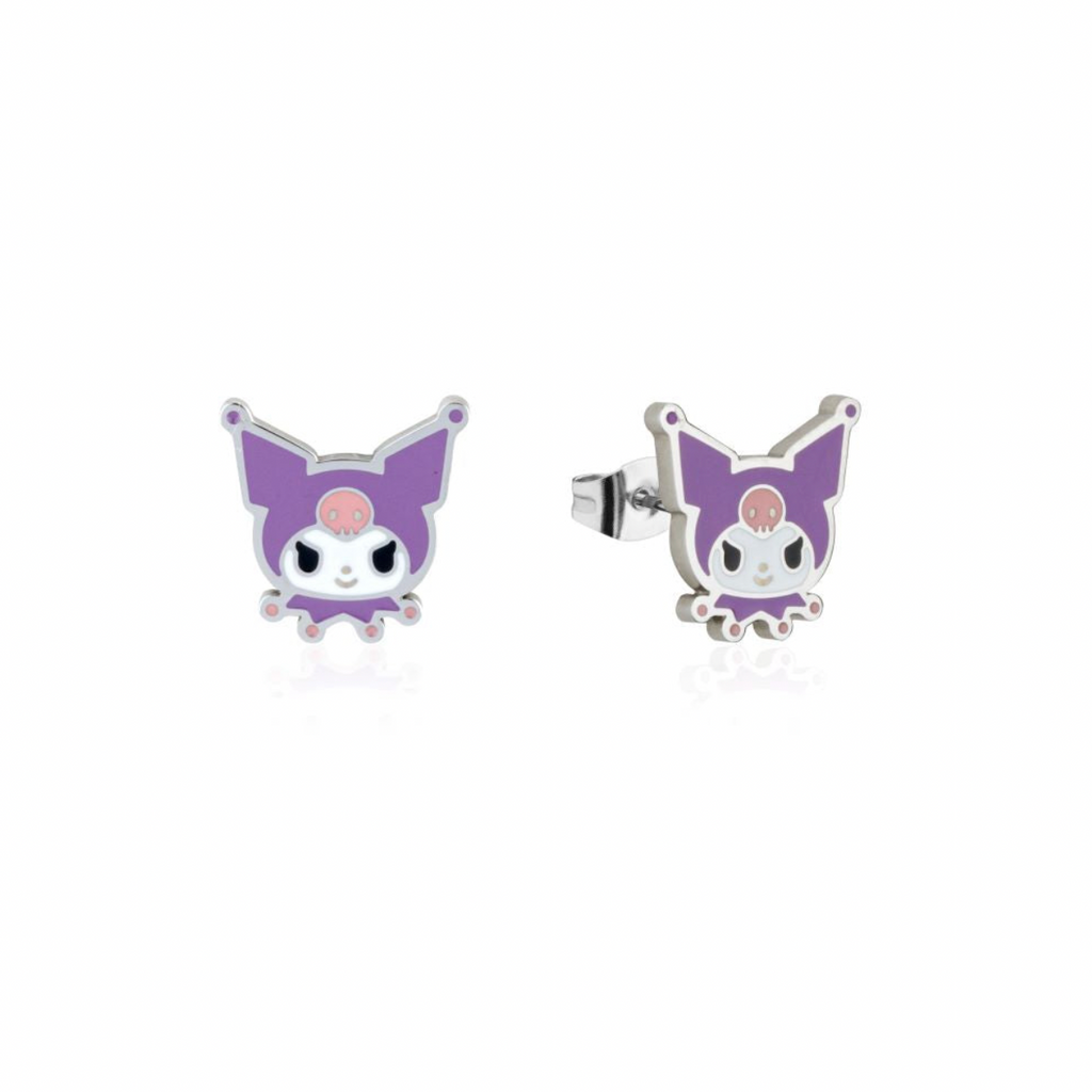 Sanrio - Silver Kuromi - Necklace & Stud Earring