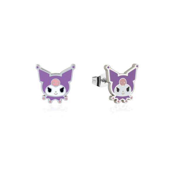 Sanrio - Silver Kuromi - Necklace & Stud Earring