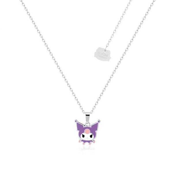 Sanrio - Silver Kuromi - Necklace & Stud Earring