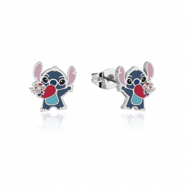 Disney - Happy Love Stitch - Necklace & Stud Earring