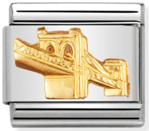 Travel - Skyline Brooklyn (New York) Gold Charm