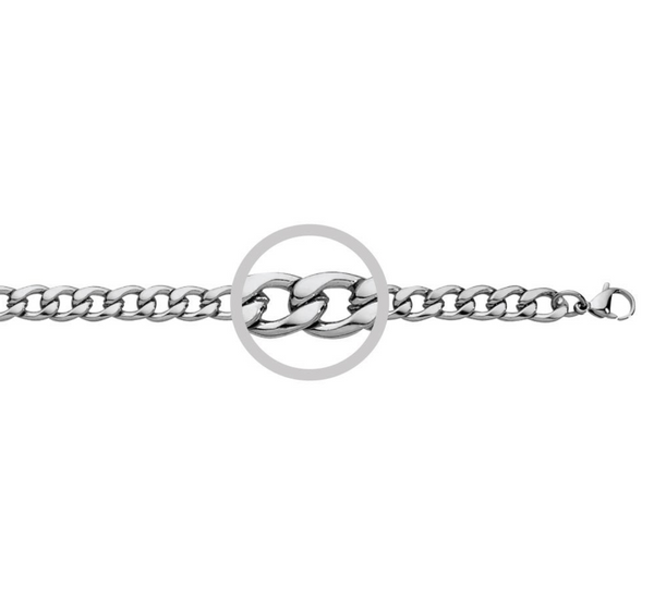 Chain- 10mm Stainless Steel Oval Curb Link - 2 Sizes