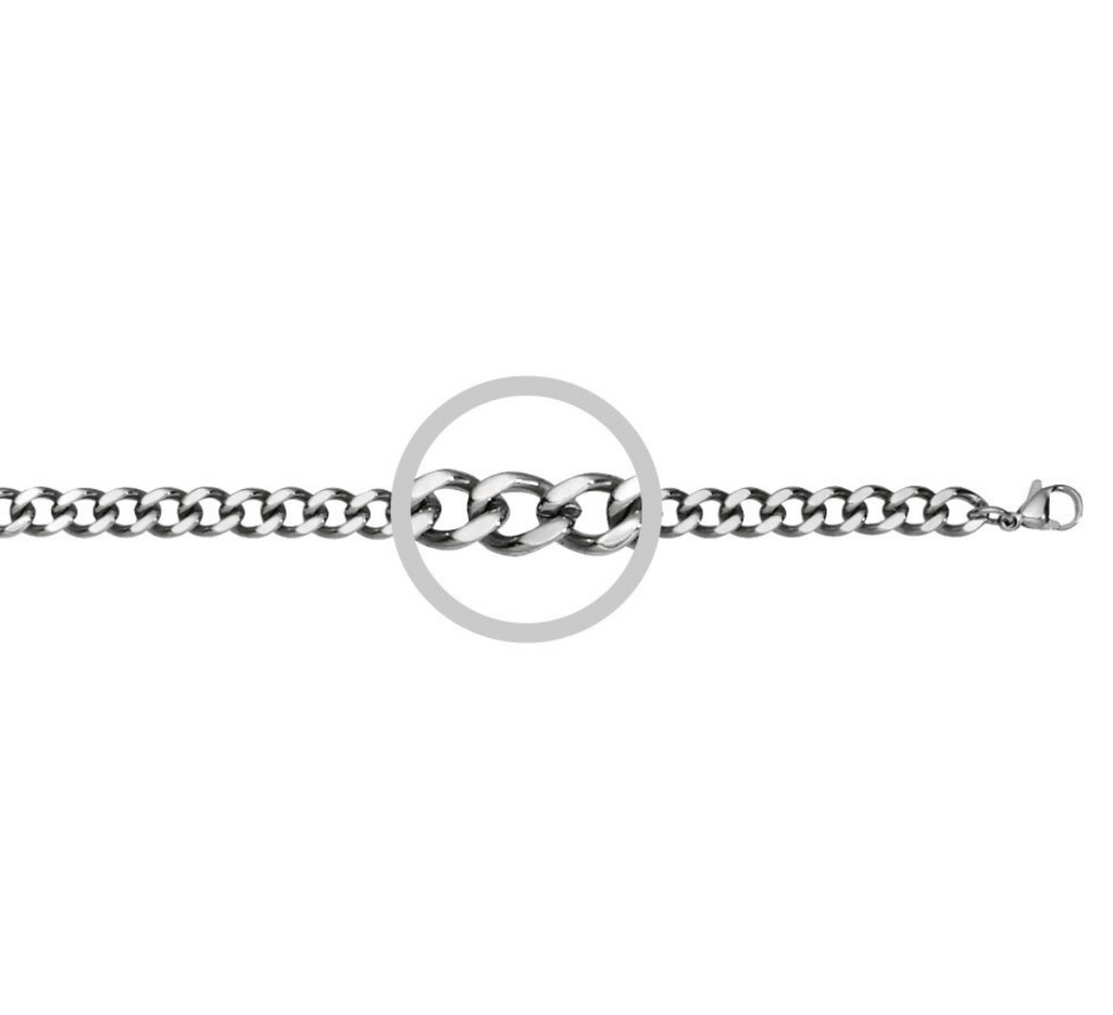 Chain- 7mm Stainless Steel Curb Link - 2 Sizes