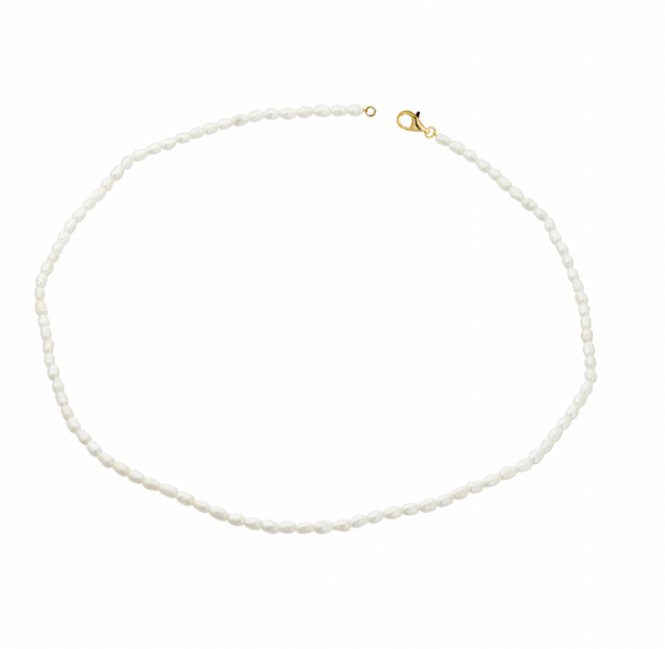 Freshwater Petite Rice Pearl with Clasp Anklet - 2 colours
