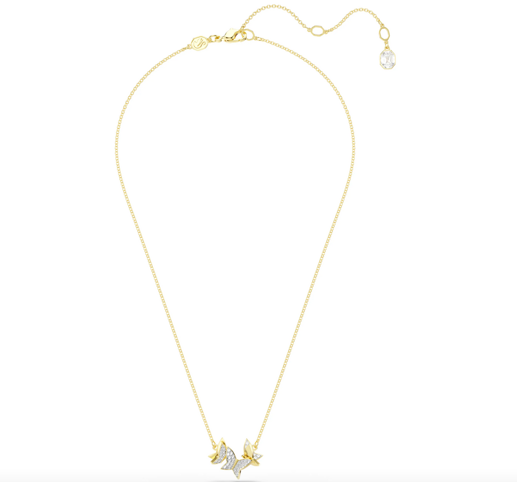 Idyllia Lilia: White Butterfly Gold Necklace